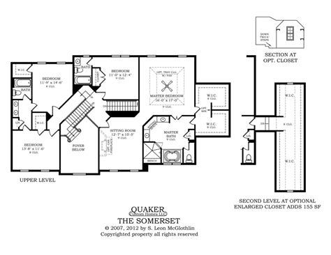 somerset-second-floor-plan | Quaker Custom Homes, LLC