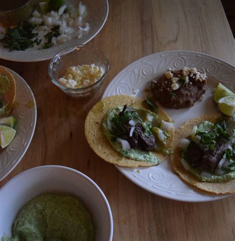 Tacos de Carne Asada + Garlic Avocado Crema - ZOE LAURYN