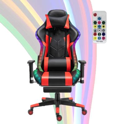 Various style colorful reclining LED RGB gaming chair with shining lights