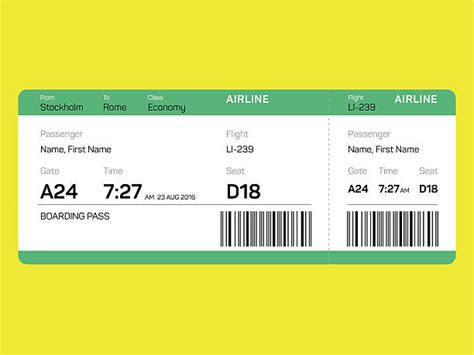 Royalty Free Airplane Ticket Clip Art, Vector Images & Illustrations ...