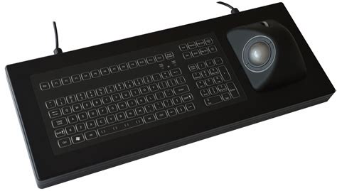 Backlit keyboard with ergonomic trackball - desktop | NSI