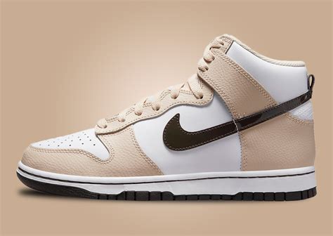 Nike's Dunk High Steps Out In A White And Beige Outfit - Sneaker News