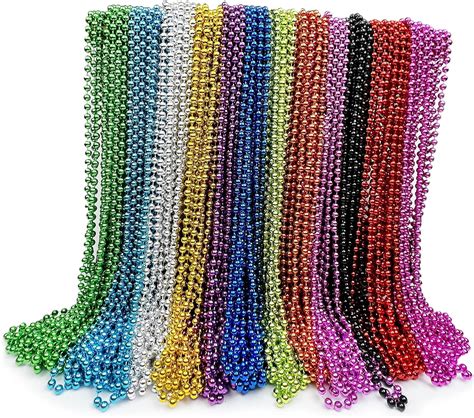 Amazon.com: GIFTEXPRESS 72 pack Mardi Gras Beads Bulk, Mardi Gras Beads ...