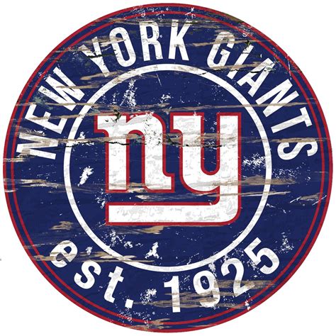 New York Giants Distressed 24" x 24" Round Wall Art | Nfl new york ...