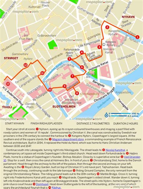 Copenhagen maps - Top tourist attractions - Free, printable city street map - MapaPlan.com