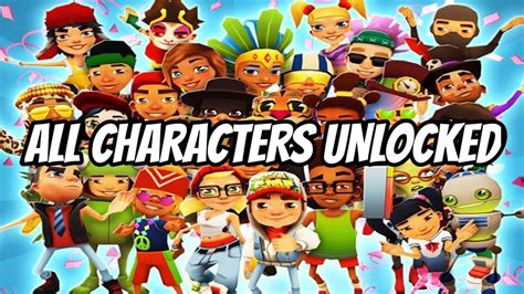 ALL CHARACTERS IN SUBWAY SURFERS UNLOCKED - YouTube