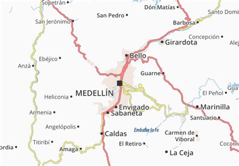 MICHELIN Medellín map - ViaMichelin