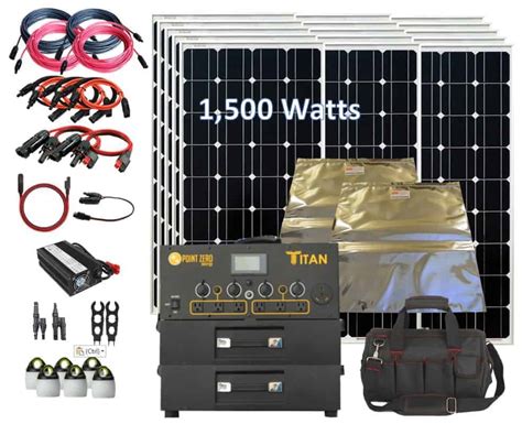 Titan+ 1500 Rigid Kit - 1500 watts in Panels and 4,000wh in Battery