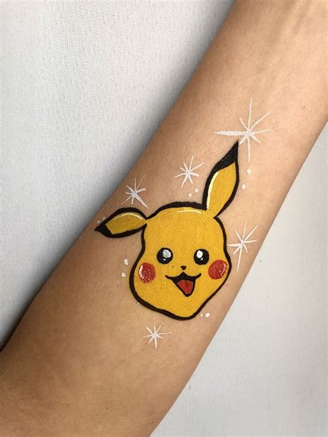 Pokemon pikachu face paint | Pikachu face painting, Body painting, Painting