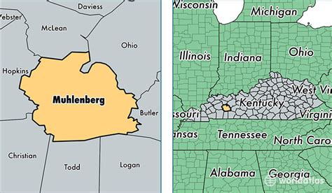 Muhlenberg County, Kentucky / Map of Muhlenberg County, KY / Where is ...