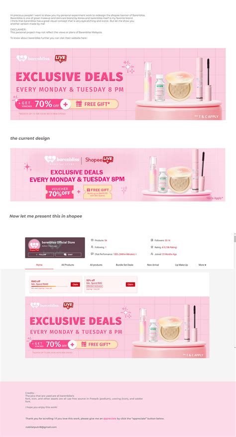 Barenbliss Shopee Banner on Behance