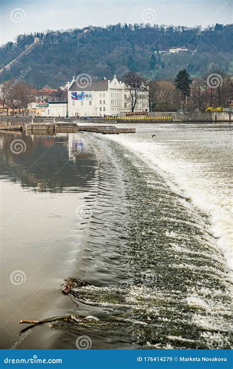 River Pillars on Moldau River in Prague, Czech Republic Stock Image - Image of defense ...