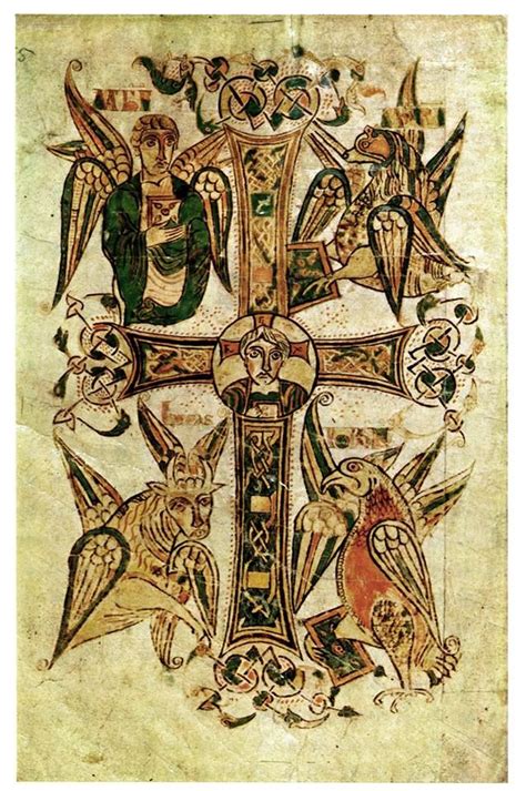 From the Book of Kells - The Four Gospels | Celtic art, Medieval art, Book of kells