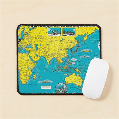 "Vintage WW2 war Map (1942) Total war battle map (HQ map)" Mouse Pad by VintageHeritage | Redbubble