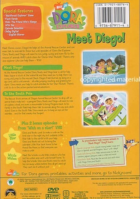 Dora The Explorer: Meet Diego! (DVD 2003) | DVD Empire