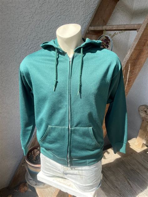 Vintage 1980’s blank green paint splatter sweatshirt … - Gem