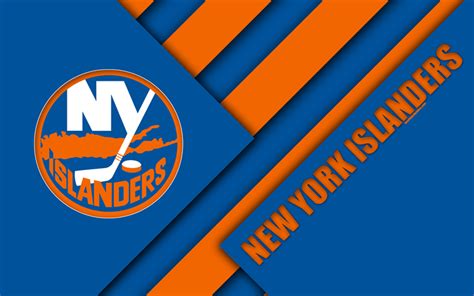 Download wallpapers New York Islanders, 4k, material design, logo, NHL ...