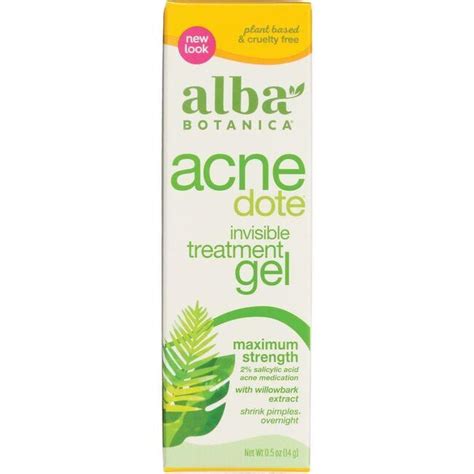 Alba Botanica Natural Acne Dote Invisible Treatment Gel - Maximum Strength 0.50 oz Gel - Swanson ...