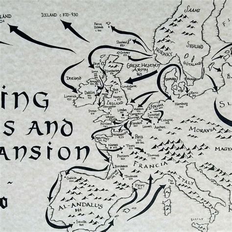 Viking Raids and Expansion Map - Etsy