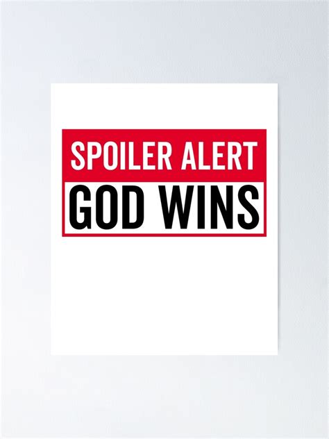 "Spoiler Alert - God Wins Revelation 20 Jesus Christ Bible Verse ...