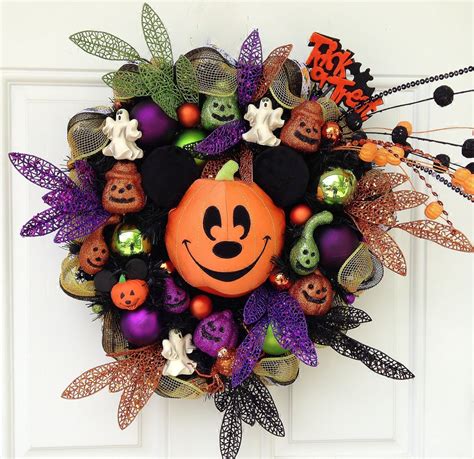 Disney Halloween Pumpkin Wreath