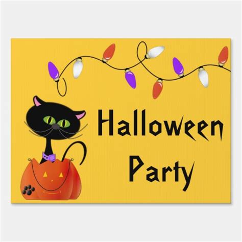 Colorful Halloween Party Yard Sign | Zazzle