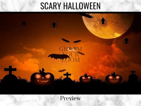 Scary Halloween Zoom Background 4 Virtual Backgrounds for - Etsy