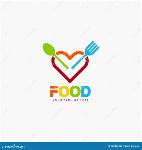 Food Logo Design Fullcolor Vector Stock Vector - Illustration of fork, emblem: 125897857