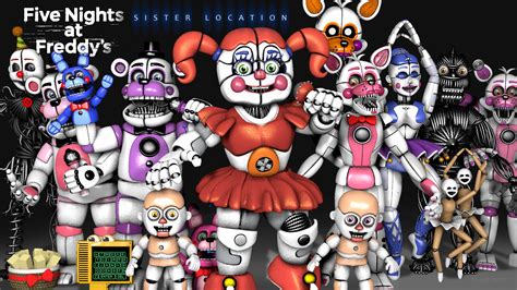 [SFM FNAF] All FNaF Sister location characters V3 by The-FNaF-editor on DeviantArt