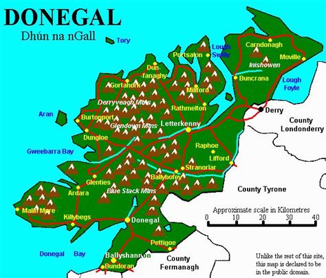 Image from http://www.ulsterheritage.com/maps/donegal.gif. | Donegal ...