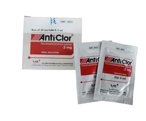 Anticlor Dexchlorpheniramine 2mg/5ml An Thiên (H/30g/5ml)