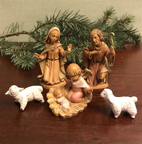 Vintage Fontanini Nativity Set, Holy Family Fontanini, Blown Plastic figurines, Christmas ...