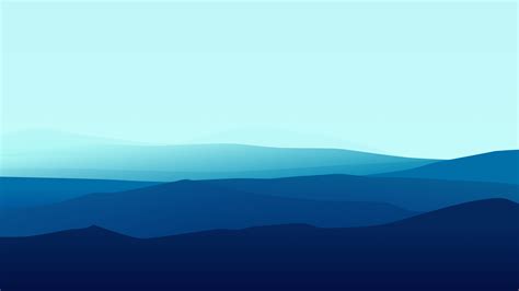 Montañas Minimalista Degradado Azul Fondo de pantalla 4k HD ID:7869