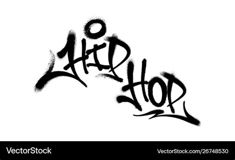 Sprayed hip hop font graffiti with overspray Vector Image