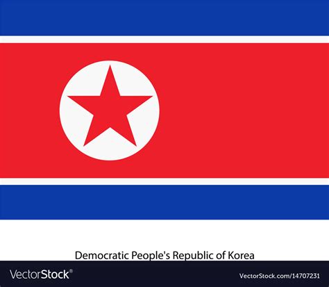 North korea flag Royalty Free Vector Image - VectorStock