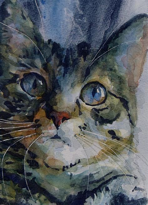 Mystery Tabby Painting by Paul Lovering - Pixels Merch