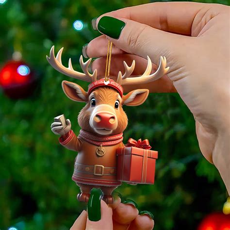 Cartoon Christmas Deer Car Hanging Home Tree Pendant Christmas Tree ...