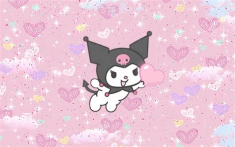 Sanrio Kuromi cute pink aesthetic desktop/pc wallpaper | Cute laptop ...