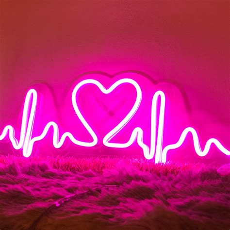 Custom Made Neon Sign Heart Sign Wall LED Light Flex Neon | Etsy