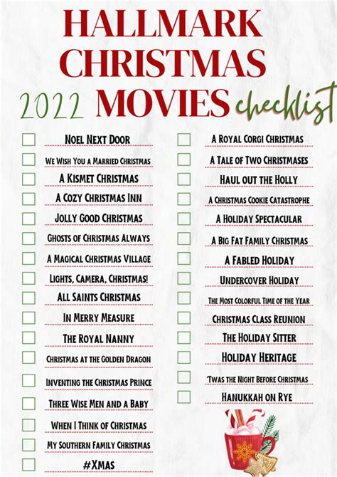 Free 2022 Printable Hallmark Channel Christmas Movies List - Lola Lambchops