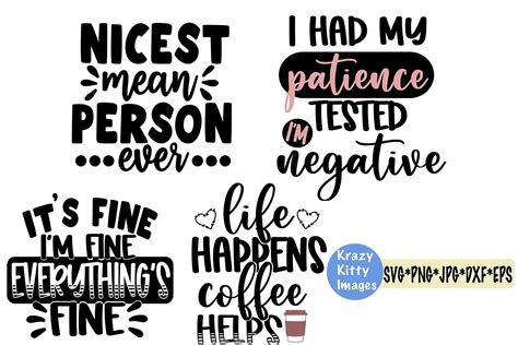 Card Making & Stationery Cricut Funny Sayings Svg Funny Quotes Vector Printable Clipart ...