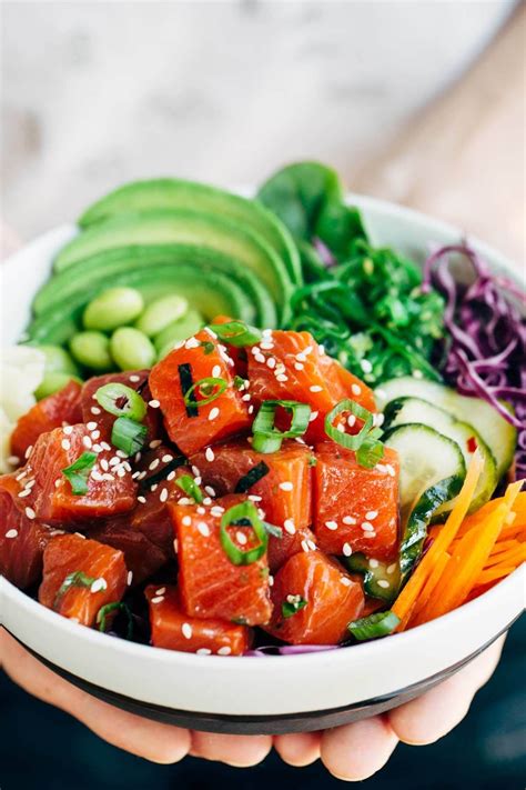 Spicy Salmon Poke Bowls | Recipe | Salmon poke bowl recipe, Spicy ...