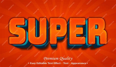 Premium Vector | Super font style effect