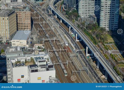 View Of Track Of Shinkansen Bullet Train At Tokyo Station, Japan ...