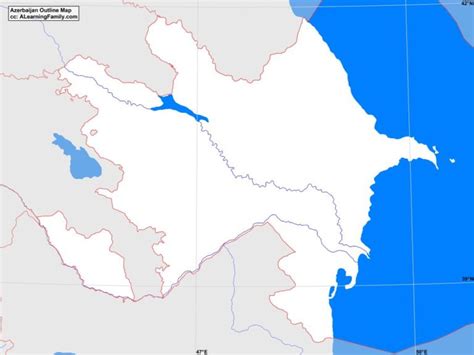 Azerbaijan Outline Map - A Learning Family