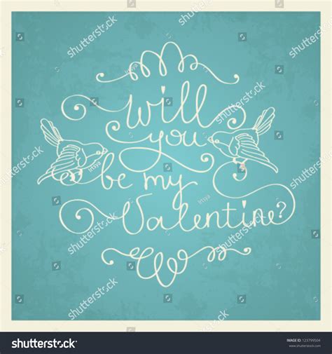 Vector Valentines Day Love Card Template Stock Vector 123799504 ...