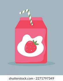 Illustration Strawberry Juice Box Stock Vector (Royalty Free) 2271797349 | Shutterstock