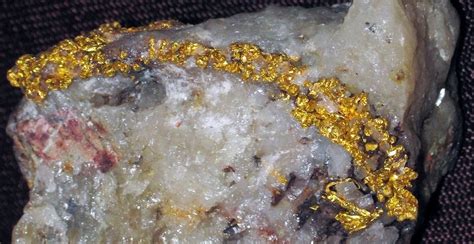 Gold-quartz vein from Red Mountain Mining District,Ouray County ...