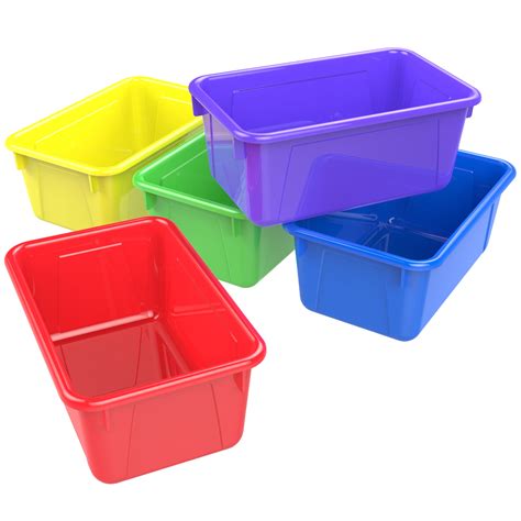 Storex Small Cubby Bin, Classroom Assorted Colors, 5-Pack - Walmart.com - Walmart.com