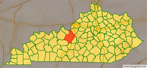 Map of Hardin County, Kentucky - Thong Thai Real